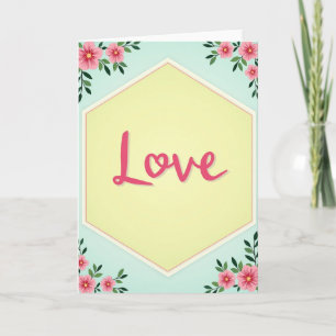 Hexagon Love Pattern Card