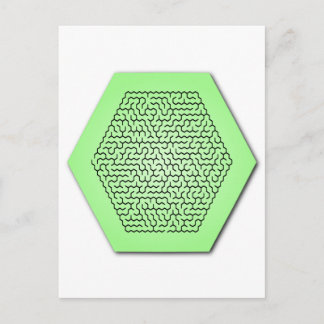 Hexagon Maze Postcard