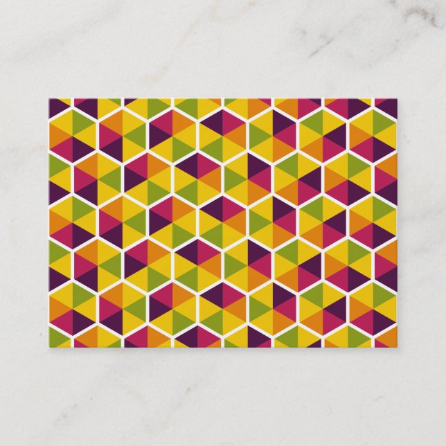 Hexagon Pattern 01 Business Card (Front)