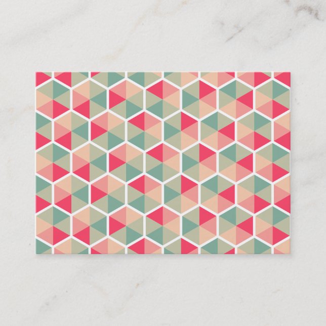 Hexagon Pattern 04 Business Card (Front)