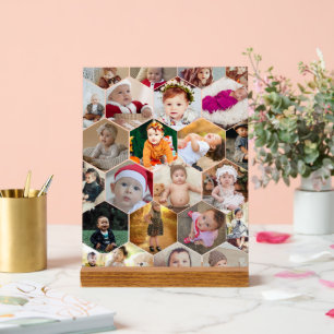 Hexagon Photo Collage Acrylic Sign