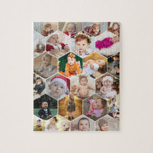 Hexagon Photo Collage Jigsaw Puzzle