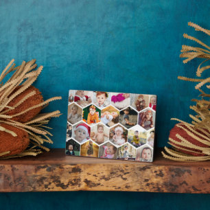 Hexagon Photo Collage Plaque