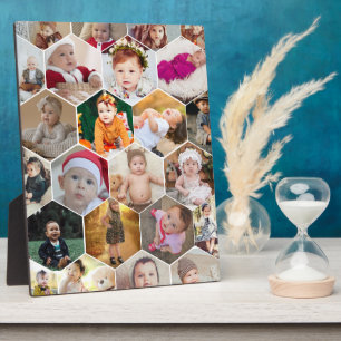 Hexagon Photo Collage Plaque