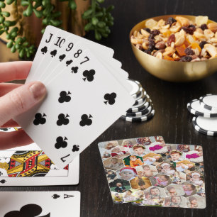 Hexagon Photo Collage Playing Cards
