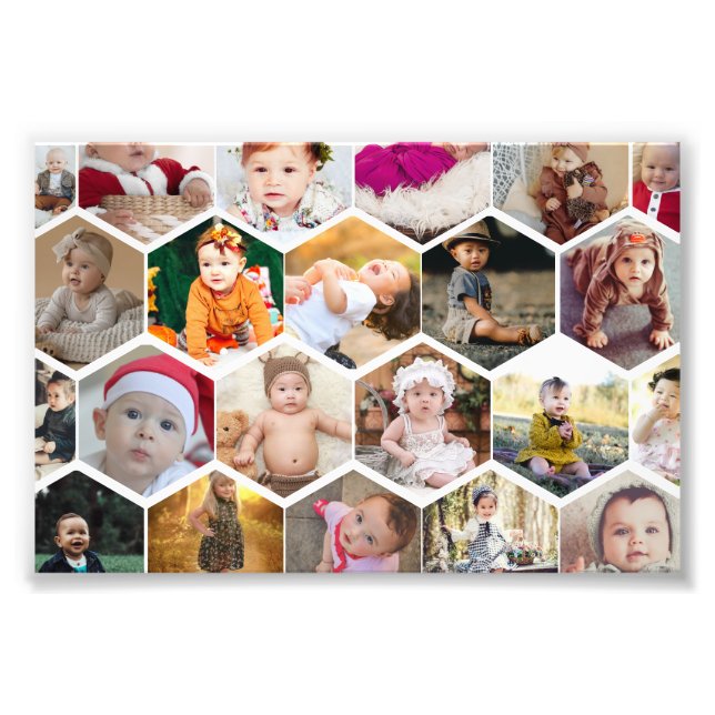 Hexagon Photo Collage Print (Front)