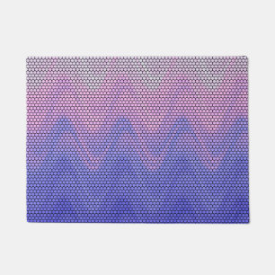 Hexagon Purple Pink Abstract Pattern Doormat