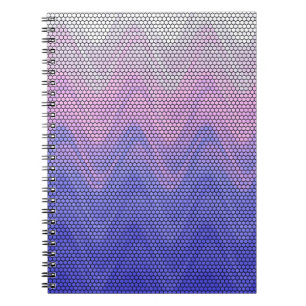 Hexagon Purple Pink Abstract Pattern Notebook