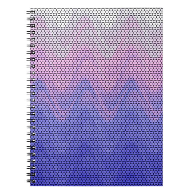 Hexagon Purple Pink Abstract Pattern Notebook (Front)