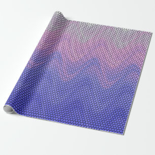 Hexagon Purple Pink Abstract Pattern Wrapping Paper