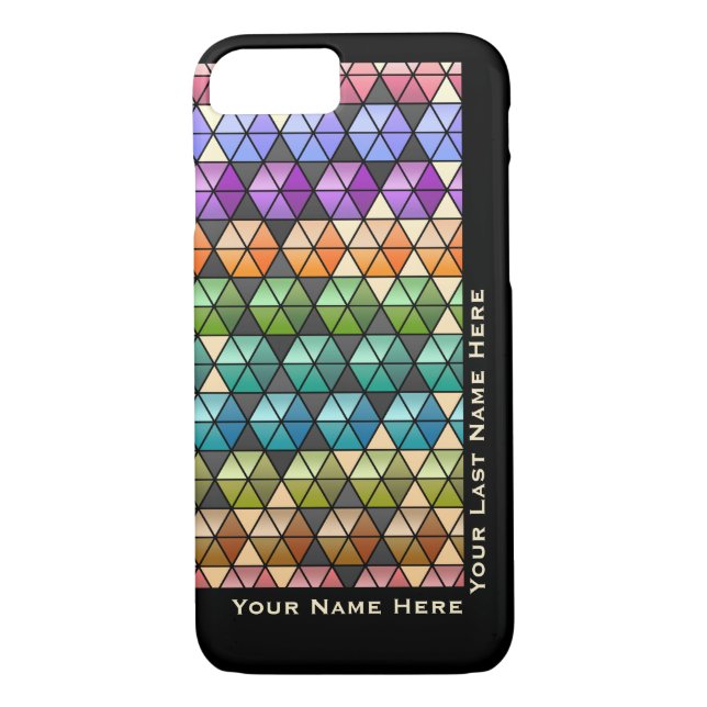 Hexagon Quilt Warm Rainbow IP6 (Personalized) Case-Mate iPhone Case (Back)