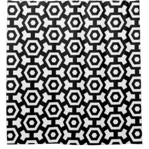 Hexagon Rings Shower Curtain