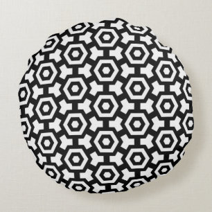 Hexagon Rings Throw Pillow