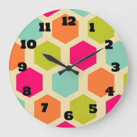 Hexagon Shapes in Vintage Colours Pattern