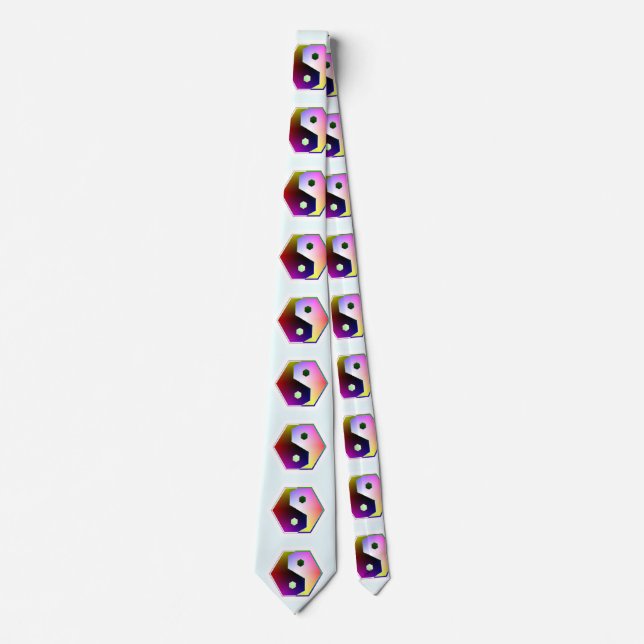 Hexagon Yin Yang Tie (Front)
