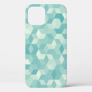 Hexagonal Blue Seamless Pattern iPhone 12 Case