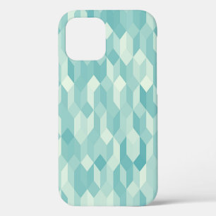 Hexagonal Blue Seamless Pattern iPhone 12 Case