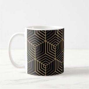 Hexagonal Harmony: Art Deco Elegance Coffee Mug
