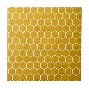 Hexagonal Hexagon Pattern Yellow Tile