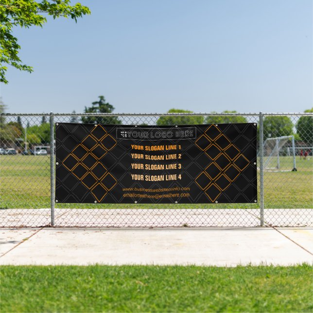 Hexagonal Triangle Meetup Exhibition Backdrop Banner (Insitu)
