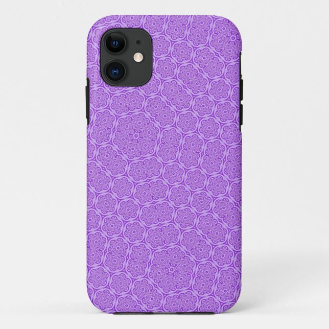 Hexagonal Violet Seamless Preppy Argyle Pattern Case-Mate iPhone Case (Back)