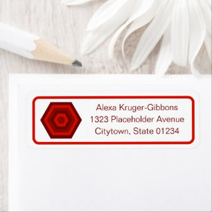Hexagones 3 lignes rouges géométriques modernes im