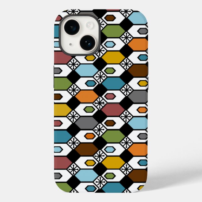 Hexagons and Starbursts Case-Mate iPhone Case (Back)