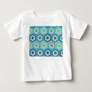 Hexagons and Stripes – Sea and Sand Baby T-Shirt