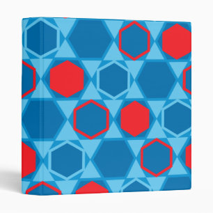 Hexagons (blue) folder binder