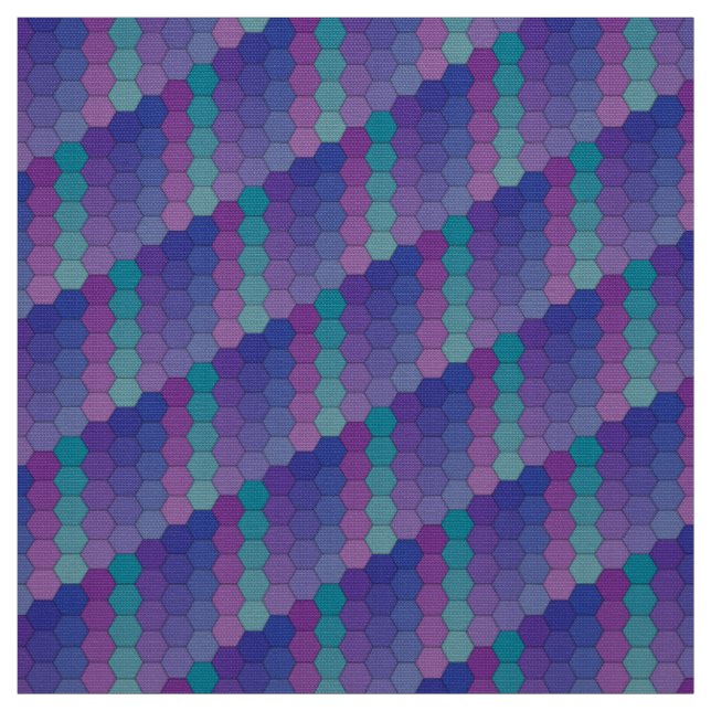 Hexagons - Cool Fabric (Swatch)
