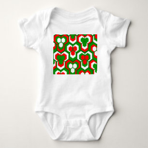 Hexagons Flowers Baby Bodysuit