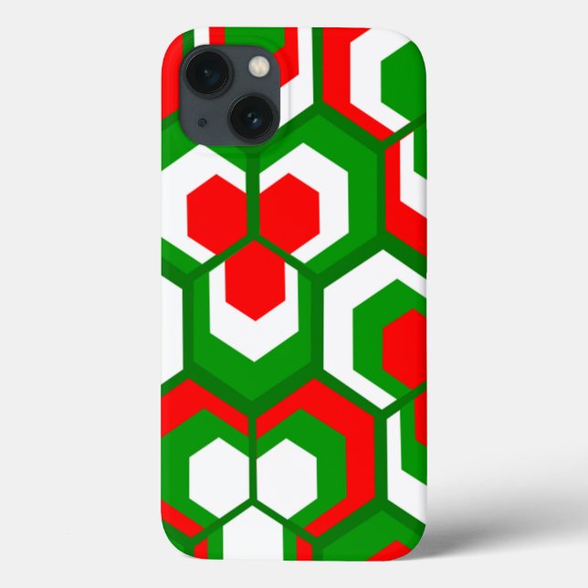 Hexagons Flowers  Case-Mate iPhone Case (Back)