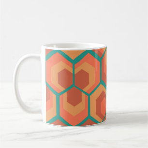 Hexagons Flowers  Coffee Mug