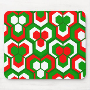 Hexagons Flowers  Mouse Pad