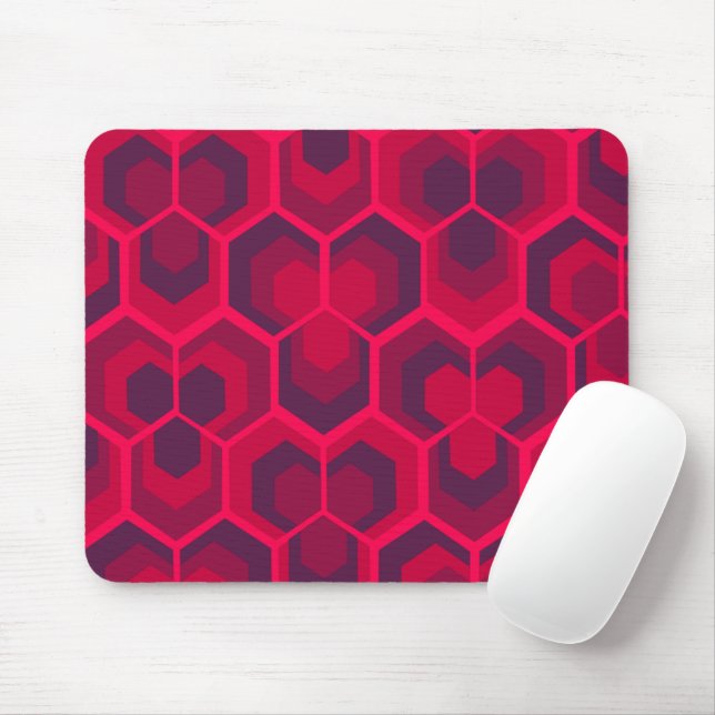 Hexagons Flowers  Mouse Pad (With Mouse)