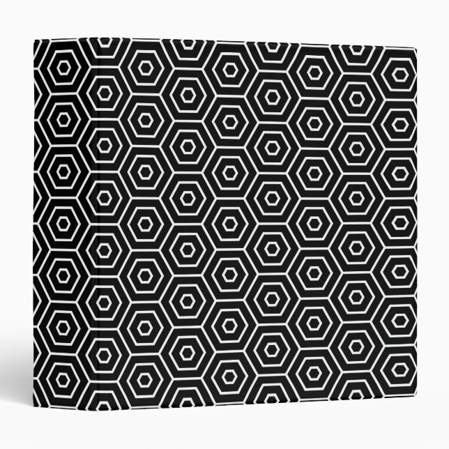 Hexagons texture geometric pattern binder (Front/Spine)