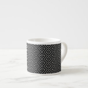 Hexagons texture geometric pattern espresso cup