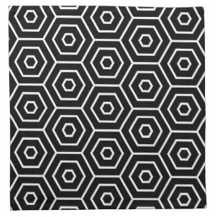 Hexagons texture geometric pattern napkin