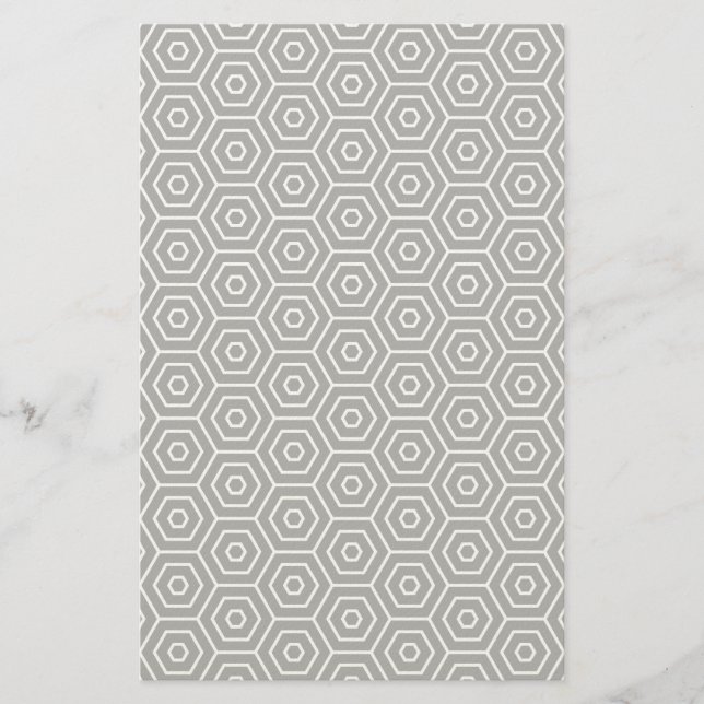 Hexagons texture geometric pattern stationery (Front)