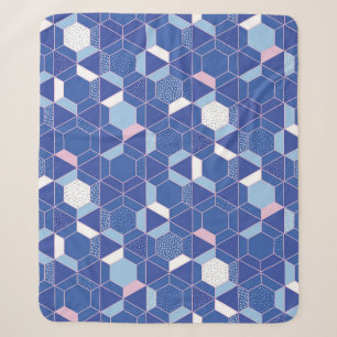 Hexagons, triangles: geometric abstract pattern. sherpa blanket