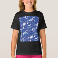 Hexagons, triangles: geometric abstract pattern.