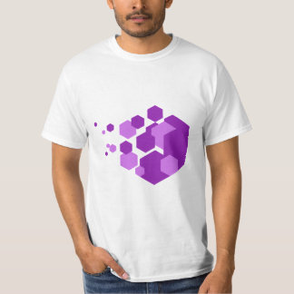 💜 Hexagons violets T-shirt graphique
