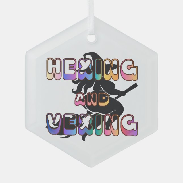 HEXING AND VEXING for the Plus Size Pagan Glass Ornament (Front)
