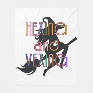 HEXING AND VEXING Witchcore Design Fleece Blanket