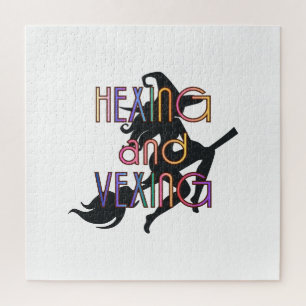 HEXING AND VEXING Witchcore Design Jigsaw Puzzle