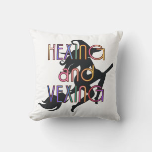HEXING AND VEXING Witchcore Design Throw Pillow
