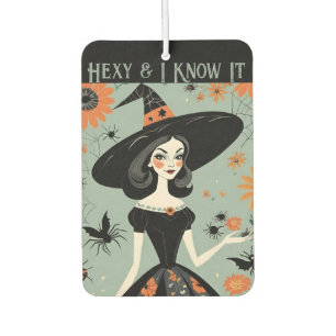 Hexy & I Know It - Funny Halloween Floral Witch Air Freshener