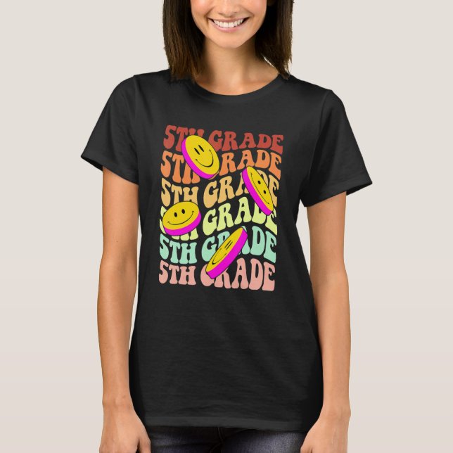 hey 5th fifth grade teacher Back To School Retro s T-Shirt (Front)