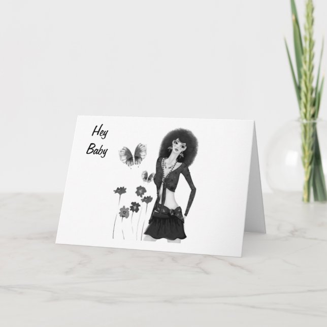 HEY BABY HAPPY 1st ANNIVERSARY Card (Front)