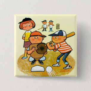 Hey Batter! 2 Inch Square Button